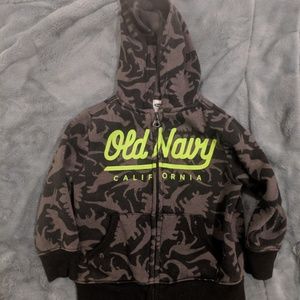 Old Navy full zip hoodie with dinosaurs size 2T